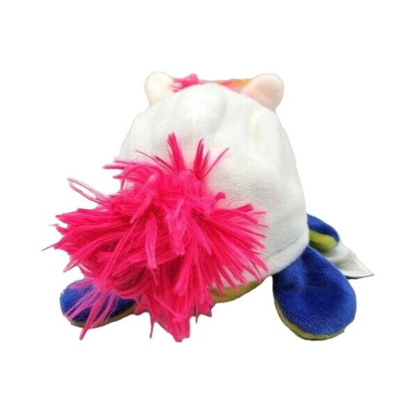 FlipaZoo Reversible Persephone Unicorn Imogen Dragon Plush White Green 14" Wings - Picture 5 of 12